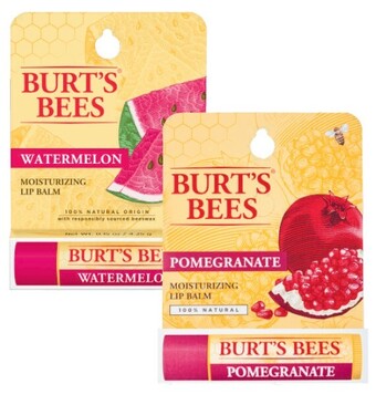 Coles Burt's bees pomegranate or watermelon lip balm 4.25g offer