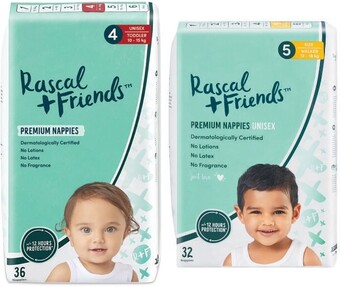 Coles Rascal + friends bulk nappies 30 pack-54 pack offer
