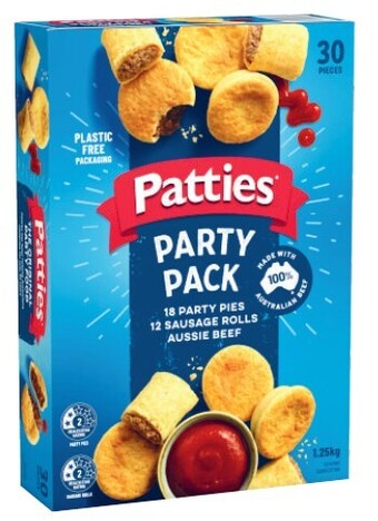 Coles Patties party pack 30 pieces 1.25kg offer