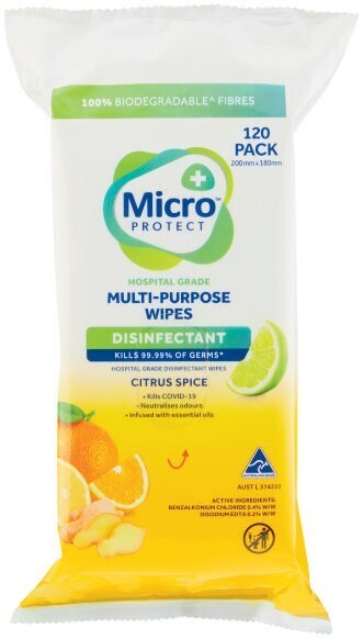 Coles Microprotect multipurpose wipes 120 pack offer