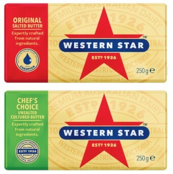 Coles Western star dairy butter pat 250g offer