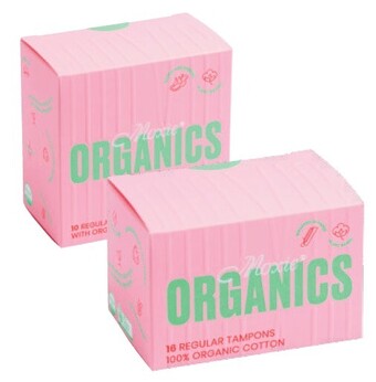 Coles Moxie organic cotton regular pads 10 pack or regular tampons 16 pack offer