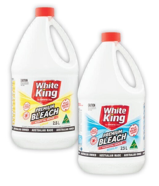 White king laundry bleach 2.5 litre offer at Coles