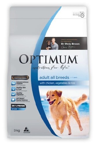 Coles Optimum dry dog food 2.5kg-3kg offer