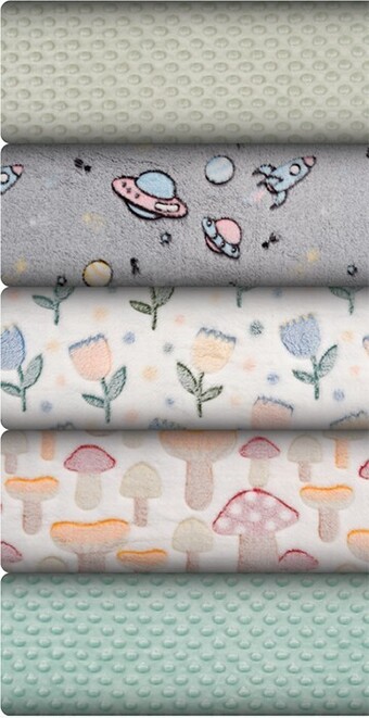 Spotlight Print & plain nursery fleece offer