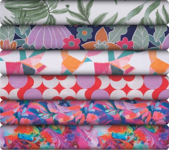 Print & yarn dyed linen & linen blends offer at Spotlight