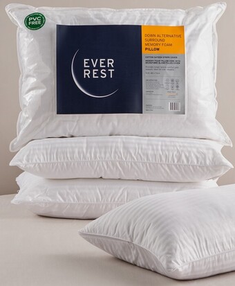 Spotlight Ever rest down alternative surround memory foam pillow offer