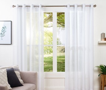 Spotlight Meeko sheer eyelet curtains offer