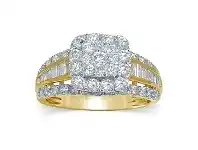 Bevilles Jewellery 9ct Yellow Gold 1.75ct Diamond Ring offer