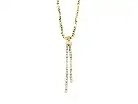 Bevilles Jewellery Yellow Stainless Steel Crystal Drop Pendant offer