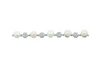 Bevilles Jewellery Sterling Silver Freshwater Pearl & Cubic Zirconia Bracelet offer