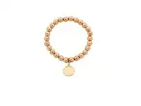 Bevilles Jewellery Stainless Steel Rose Colour Charm Bracelet offer