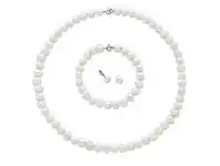 Bevilles Jewellery Freshwater Pearl Necklace Bracelet & Earring Set offer