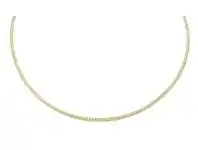 Bevilles Jewellery 9ct Yellow Gold Fine Omega Necklace offer