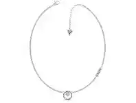 Bevilles Jewellery Guess All Around You Rhodium Plated 45cm Prong Crystal Necklace offer