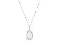 Georgini Semi Precious Rainbow Moonstone Silver Necklace