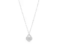 Mum Mini Heart Necklace in Sterling Silver