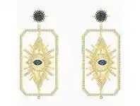 Bevilles Jewellery SWAROVSKI TAROT MAGIC PIERCED EARRINGS, MULTI-COLOURED, GOLD-TONE PLATED offer