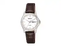 Bevilles Jewellery Citizen Silver Brown Leather Watch EQ0591-21A offer
