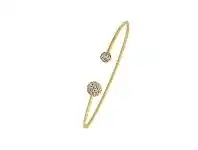 Bevilles Jewellery 9ct Yellow Gold Silver Infused Cuff Bangle offer
