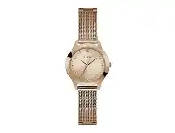 Bevilles Jewellery Guess Chelsea Rose Gold Mesh Watch W1197L6 offer