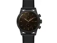 Bevilles Jewellery Fossil Machine Chronograph Black Leather Watch FSRR86P offer