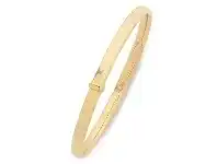 Bevilles Jewellery 9ct Yellow Gold Silver Infused 1/2 Round Bangle offer