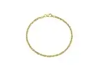 Bevilles Jewellery 9ct Yellow Gold Silver Infused Singapore Bracelet offer