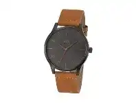 Bevilles Jewellery JAG Malcolm Gents Brown Leather Strap Black Face Watch J1915 offer