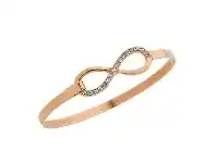 Bevilles Jewellery Stainless Steel Rose Colour Infinity Bangle offer