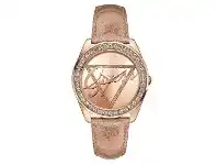 Bevilles Jewellery Guess Ladies Sparkle Leather Band Watch Model-W0023L4 offer