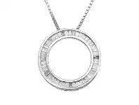 Bevilles Jewellery 9ct White Gold 0.25ct Diamond Circle of Love Necklace offer