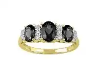 Bevilles Jewellery 9ct Yellow Gold Oval Sapphire Ring offer