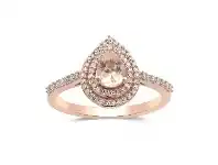 Bevilles Jewellery 9ct Rose Gold Morganite and Diamond Ring offer