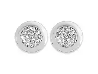 Bevilles Jewellery Swarovski Rhodium Plated Crystal Earrings offer