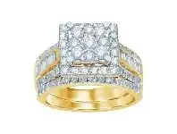 Bevilles Jewellery 9ct Yellow Gold 2.00ct Diamond Ring offer