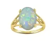 Bevilles Jewellery 9ct Yellow Gold Created Opal Ring offer