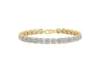 Bevilles Jewellery 9ct Yellow Gold 1.00ct Diamond Miracle Tennis Bracelet offer