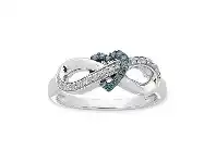 Bevilles Jewellery Sterling Silver Diamond Infinity Ring offer