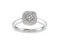 Bevilles Jewellery Unique Love Iconic Collection 18ct White and Rose Gold Diamond Engagement Ring offer