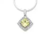 Bevilles Jewellery Aug Birth Colour Cubic Zirconia Swarovski Necklace offer