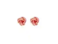 Bevilles Jewellery 9ct Rose Gold Silver Filled Love Knot Stud Earrings offer