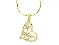 Bevilles Jewellery 9ct Yellow Gold Diamond Set 'Best Mum' Necklace offer