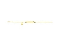 Bevilles Jewellery Children's 9ct Yellow Gold Silver Infused Heart ID Bracelet offer