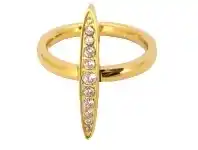Bevilles Jewellery Stainless Steel Cubic Zirconia Ring offer
