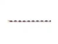 Bevilles Jewellery 9ct Yellow Gold Diamond Set and Amethyst Bracelet offer