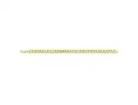 Bevilles Jewellery 9ct Yellow Gold 19cm Silver Infused Curb Bracelet offer