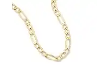 Bevilles Jewellery 9ct Yellow Gold Silver Filled Figaro Necklace offer