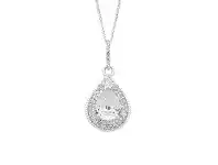 Bevilles Jewellery Sterling Silver Pear Necklace offer