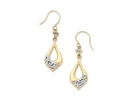 Bevilles Jewellery 9ct Yellow Gold Diamond Set Earrings offer